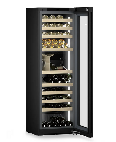 Ⓜ️🔵🔵🔵 LIEBHERR WPgbi 5283 Vinidor Selection - Cantina climatizzata per vini, GARANZIA 10 ANNI INCLUSA* originale LIEBHERR, 85 bottiglie, 3 zone, Nera e Vetro, 185,4 x 60 cm, Nuova classe F