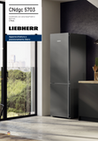 Ⓜ️🔵🔵🔵 LIEBHERR CNdgc 5703 Pure NoFrost - Frigorifero combinato, GARANZIA 10 ANNI INCLUSA, frigo-congelatore con EasyFresh e NoFrost, Grigio Scuro, 201,5 x 60 cm, Nuova classe C