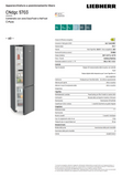 Ⓜ️🔵🔵🔵 LIEBHERR CNdgc 5703 Pure NoFrost - Frigorifero combinato, GARANZIA 10 ANNI INCLUSA, frigo-congelatore con EasyFresh e NoFrost, Grigio Scuro, 201,5 x 60 cm, Nuova classe C