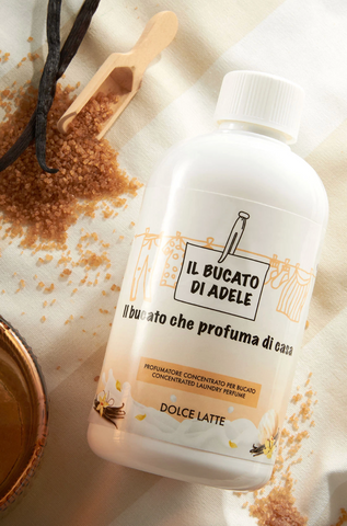 Ⓜ️🔵🔵🔵 IL BUCATO DI ADELE dolce latte - [📦🚨Spedizione immediata!🚚💨] Profumatore concentrato per bucato in lavatrice, fragranza "DOLCE LATTE", 1 flacone da 500 ml,  🐾💕 NON TESTATO SU ANIMALI 🌱 100% VEGAN, 🇮🇹 MADE IN ITALY