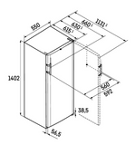Ⓜ️🔵🔵🔵 LIEBHERR Ke 2834 Comfort - Frigorifero monoporta con vano congelatore, GARANZIA 10 ANNI INCLUSA* originale LIEBHERR, libera installazione, bianco, 140,2 x 55 cm, Nuova classe E