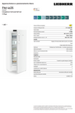 Ⓜ️🔵🔵🔵 LIEBHERR FNd 4635 plus NoFrost - Congelatore verticale con No Frost, GARANZIA 10 ANNI INCLUSA* originale LIEBHERR, libera installazione, bianco, 145,5 x 60 cm, Nuova classe D
