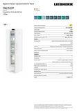 Ⓜ️🔵🔵🔵 LIEBHERR FNd 5237 plus NoFrost - Congelatore verticale con No Frost, GARANZIA 10 ANNI INCLUSA* originale LIEBHERR, libera installazione, bianco, 185,5 x 60 cm, Nuova classe D