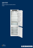Ⓜ️🔵🔵🔵 LIEBHERR ICNd 5103 pure NoFrost - Frigorifero combinato da incasso con EasyFresh e NoFrost, GARANZIA 10 ANNI INCLUSA* originale LIEBHERR, Combinazione frigo sopra e congelatore sotto, porta autoportante, 177 x 60 cm, Nuova classe D