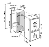 Ⓜ️🔵🔵🔵 LIEBHERR ICBbi 5122 plus BioFresh - Frigorifero combinato da incasso con BioFresh e SmartFrost, GARANZIA 10 ANNI INCLUSA* originale LIEBHERR, Combinazione frigo sopra e congelatore sotto, porta autoportante, 177 x 60 cm, Nuova classe B