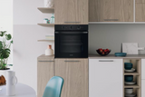 Ⓜ️🔵🔵🔵 Indesit IO235HB - Forno elettrico da incasso, nero, multifunzione, 66 litri, Classe A