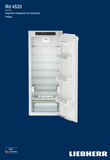 Ⓜ️🔵🔵🔵 LIEBHERR IRd 4520 plus - Frigorifero monoporta da incasso con EasyFresh, GARANZIA 10 ANNI INCLUSA* originale LIEBHERR, porta autoportante, bianco, 140 x 60 cm, Nuova classe D