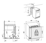 Ⓜ️🔵🔵🔵 LIEBHERR URc 3701 pure - Frigorifero da incasso sottopiano con vano congelatore, GARANZIA 10 ANNI INCLUSA* originale LIEBHERR, porta autoportante, bianco, 86 x 60 cm, Nuova classe C