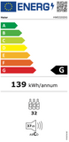 Ⓜ️🔵🔵🔵 Haier HWS32GDG - Cantinetta vino a 2 zone, Wine Bank 50, Serie 5, Libera installazione, 32 bottiglie, Luce LED,  L x P x A (mm) 475x456x850, Classe G