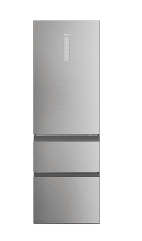 Ⓜ️🔵🔵🔵 Haier  HTW 3618DNMG - [📦🚨Spedizione immediata!🚚💨] Frigorifero combinato 3 porte, 1 anta frigo sopra e 2 cassettoni congelatore sotto, largo 60 alto 185 cm, color argento, Nuova classe D