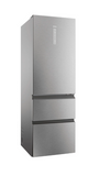 Ⓜ️🔵🔵🔵 Haier  HTW 3618DNMG - [📦🚨Spedizione immediata!🚚💨] Frigorifero combinato 3 porte, 1 anta frigo sopra e 2 cassettoni congelatore sotto, largo 60 alto 185 cm, color argento, Nuova classe D