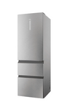 Ⓜ️🔵🔵🔵 Haier  HTW 3618DNMG - [📦🚨Spedizione immediata!🚚💨] Frigorifero combinato 3 porte, 1 anta frigo sopra e 2 cassettoni congelatore sotto, largo 60 alto 185 cm, color argento, Nuova classe D