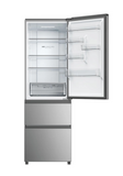 Ⓜ️🔵🔵🔵 Haier  HTW 3618DNMG - [📦🚨Spedizione immediata!🚚💨] Frigorifero combinato 3 porte, 1 anta frigo sopra e 2 cassettoni congelatore sotto, largo 60 alto 185 cm, color argento, Nuova classe D