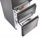 Ⓜ️🔵🔵🔵 Haier  HTW 3618DNMG - [📦🚨Spedizione immediata!🚚💨] Frigorifero combinato 3 porte, 1 anta frigo sopra e 2 cassettoni congelatore sotto, largo 60 alto 185 cm, color argento, Nuova classe D