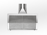 Ⓜ️🔵🔵🔵 Alpes GA 20/55-A - Gruppo aspirante, cappa a parete, 100 cm, 2 motoaspiratori per una potenza complessiva di 800 mc/h, acciaio inox AISI 304 con satinatura argento