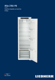 Ⓜ️🔵🔵🔵 LIEBHERR IRSe 1780-PB - Frigorifero monoporta da incasso con EasyFresh, GARANZIA 10 ANNI INCLUSA* originale LIEBHERR, porta a traino, bianco, 177 x 60 cm, Nuova classe E
