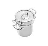 Ⓜ️🔵🔵🔵 Fissler Scolapasta - Scolapasta, Cottura al vapore, Serie Original-Profi Collection Multistar, Capacità 6 Litri, Diametro 20 cm, Coperchio con funzione Condensate-Plus