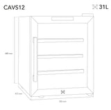 Ⓜ️🔵🔵🔵 LES PETITS CHAMPS CAVS12 - [📦🚨Spedizione immediata!🚚💨] Cantinetta per 12 bottiglie, 3 ripiani in legno, No-Frost, vetro anti-UV, SILENZIOSA, SISTEMA ANTIVIBRAZIONE