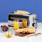 Ⓜ️🔵🔵🔵 H.Koenig TOS32 - [📦🚨Spedizione immediata!🚚💨] Tostapane grande INOX, fessure taglia XL, per 2 fette di pane intero o baguette