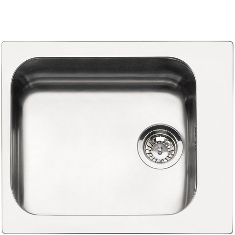 Ⓜ️🔵🔵🔵 Smeg VS45-P3 - Lavello, Incasso Standard, Vasca saldata, 58 cm, Estetica Universale