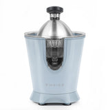 Ⓜ️🔵🔵🔵 SWEISS ZEST6 - Spremiagrumi elettrico di altissima qualità, SENZA BPA GARANTITO, corpo in acciaio inox, rivestimento AZZURRO RETRÒ, lavabile in LAVASTOVIGLIE, con BRACCIO IN ACCIAIO INOX ROBUSTISSIMO