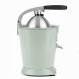 Ⓜ️🔵🔵🔵 SWEISS ZEST7 - Spremiagrumi elettrico di altissima qualità, SENZA BPA GARANTITO, corpo in acciaio inox, rivestimento VERDE RETRÒ, lavabile in LAVASTOVIGLIE, con BRACCIO IN ACCIAIO INOX ROBUSTISSIMO