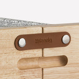 Ⓜ️🔵🔵🔵 H.Koenig WOD362 - Apparecchio per raclette, doppia piastra in vero granito, per 8 persone, manici in legno naturale, 1400 W