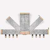 Ⓜ️🔵🔵🔵 H.Koenig WOD362 - Apparecchio per raclette, doppia piastra in vero granito, per 8 persone, manici in legno naturale, 1400 W