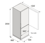 Ⓜ️🔵🔵🔵 ASKO RFC 226 RNBB1 - Frigorifero combinato, frigo sopra e congelatore sotto, Total No Frost, libera installazione (incassabile), BLACK STEEL (ACCIAIO NERO), 60 x 203 cm, Nuova classe B