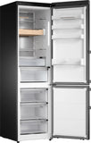 Ⓜ️🔵🔵🔵 ASKO RFC 526 RNBB1 - Frigorifero combinato, frigo sopra e congelatore sotto, Total No Frost, libera installazione (incassabile), BLACK STEEL (acciaio nero), 60 x 203 cm, Nuova classe B