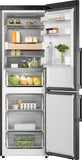 Ⓜ️🔵🔵🔵 ASKO RFC 586 KNBB1 - Frigorifero combinato, frigo sopra e congelatore sotto, Total No Frost, libera installazione (incassabile), BLACK STEEL (acciaio nero), 60 x 186 cm, Nuova classe B