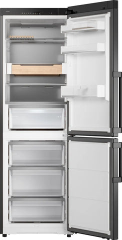 Ⓜ️🔵🔵🔵 ASKO RFC 586 KNBB1 - Frigorifero combinato, frigo sopra e congelatore sotto, Total No Frost, libera installazione (incassabile), BLACK STEEL (acciaio nero), 60 x 186 cm, Nuova classe B