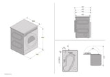 Ⓜ️🔵🔵🔵 ASKO T 108 HW - Asciugatrice 8 kg, bianca, Cestello in Acciaio inox, Pompa di calore, Nuova classe C