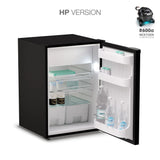 Ⓜ️🔵🔵🔵 Vitrifrigo C130L CHR HP - Frigo-Freezer, Porta singola, 130 Litri, Nero, Luce LED, Vent Position, A x L x P 76.7x52.5x56.5 cm
