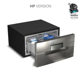 Ⓜ️🔵🔵🔵 Vitrifrigo D20A HP - Frigo-Freezer, Apertura a cassetto, Sport Grey, 20 Litri, Serie COMPACT DRAWER, Termostato Digitale, A x L x P 25x44x58.1 cm