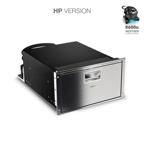 Ⓜ️🔵🔵🔵 Vitrifrigo D30AX HP - Frigo-Freezer, Apertura a cassetto, Acciaio Inox, 30 Litri, Serie COMPACT DRAWER, Termostato Elettrico Led, A x L x P 27.6x49.8x70.8 cm