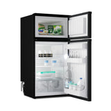 Ⓜ️🔵🔵🔵 Vitrifrigo DP150i CHR - Frigo-Freezer, Doppia Porta, 150 Litri, Nero, Serie CHROMELOCK, Luce LED, AxLxP 109.5x52.6x53 cm