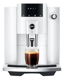 Ⓜ️🔵🔵🔵 JURA E4 Piano White - Macchina da caffè espresso COMPLETAMENTE AUTOMATICA, colore Piano White, 5 Bevande