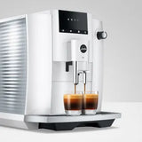 Ⓜ️🔵🔵🔵 JURA E4 Piano White - Macchina da caffè espresso COMPLETAMENTE AUTOMATICA, colore Piano White, 5 Bevande
