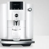Ⓜ️🔵🔵🔵 JURA E4 Piano White - Macchina da caffè espresso COMPLETAMENTE AUTOMATICA, colore Piano White, 5 Bevande