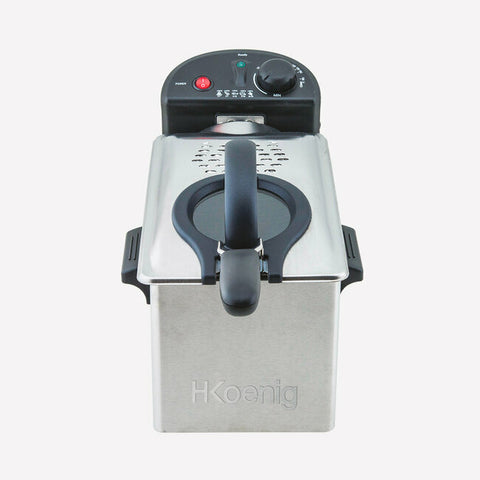 Ⓜ️🔵🔵🔵 H.Koenig DFX300 - Friggitrice professionale in acciaio inox, 3 litri