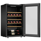 Ⓜ️🔵🔵🔵 CANDY CWC034 DiVino (nuovo logo) - [📦🚨Spedizione immediata!🚚💨] Cantinetta vino, 34 bottiglie, 1 zona, libera installazione, 5 ripiani in legno, nera, L x P x A (mm) 475x456x850, connessa con App