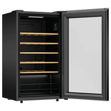 Ⓜ️🔵🔵🔵 CANDY CWC034 DiVino (nuovo logo) - [📦🚨Spedizione immediata!🚚💨] Cantinetta vino, 34 bottiglie, 1 zona, libera installazione, 5 ripiani in legno, nera, L x P x A (mm) 475x456x850, connessa con App