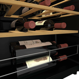 Ⓜ️🔵🔵🔵 CANDY CWC023 DiVino - Cantinetta vino, 23 bottiglie, 1 zona, libera installazione, 3 ripiani in legno, nera, L x P x A (mm) 475x456x630, connessa con App