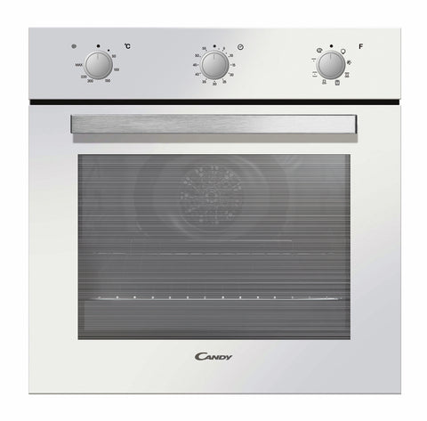 Ⓜ️🔵🔵🔵 CANDY FCP602W/E - Forno elettrico da incasso, controlli meccanici, colore bianco, capienza 65 litri, Classe A+