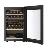 Ⓜ️🔵🔵🔵 Haier HWS42GDAU1 - Cantinetta vino dual zone, Wine Bank 50, Serie 7, Libera installazione, 2 zone, 42 bottiglie, Luce LED, Classe G, NERA, L x P x A (mm) 497x585x820
