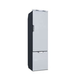 Ⓜ️🔵🔵🔵 Vitrifrigo SLIM150 CHR - Frigo-Freezer, Porta singola, Frigorifero a Cassetto, 150 Litri, Chromelock, Grigio, Termostato Multifunzione (Night Mode/ Turbo Mode, Luce LED Interna, Vent Position, A x L x P 151.3x41.7x44.4 cm