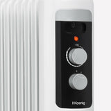 Ⓜ️🔵🔵🔵 H.Koenig WARM110 - Termosifone ad olio, Radiatore portatile a BASSISSIMO CONSUMO ENERGETICO, riscalda 25 metri cubi