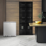 Ⓜ️🔵🔵🔵 Les Collectors N°918 - Pattumiera TOTAL WHITE per raccolta differenziata a pedale 60 litri, 2 SCOMPARTI da 30 litri, colore BIANCO SATINATO