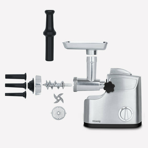 Ⓜ️🔵🔵🔵 H.Koenig WMG800 - Tritacarne professionale, lame in acciaio inox, ACCESSORI INCLUSI